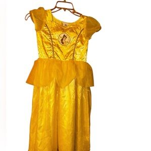 Disney parks princess Belle yellow glitter costume play dress 7/8